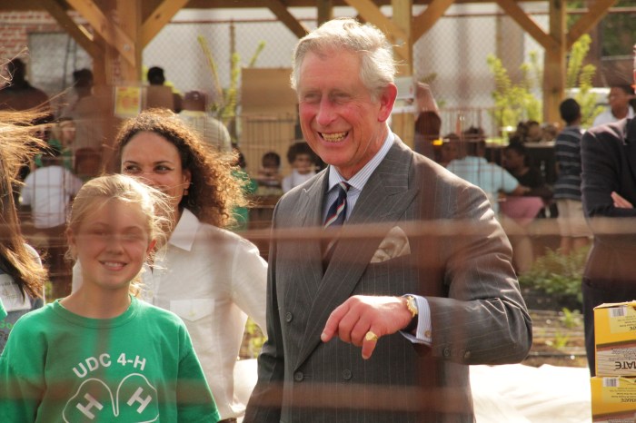Prince Charles touring the Community Good City Farm in LeDroit Park